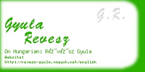 gyula revesz business card